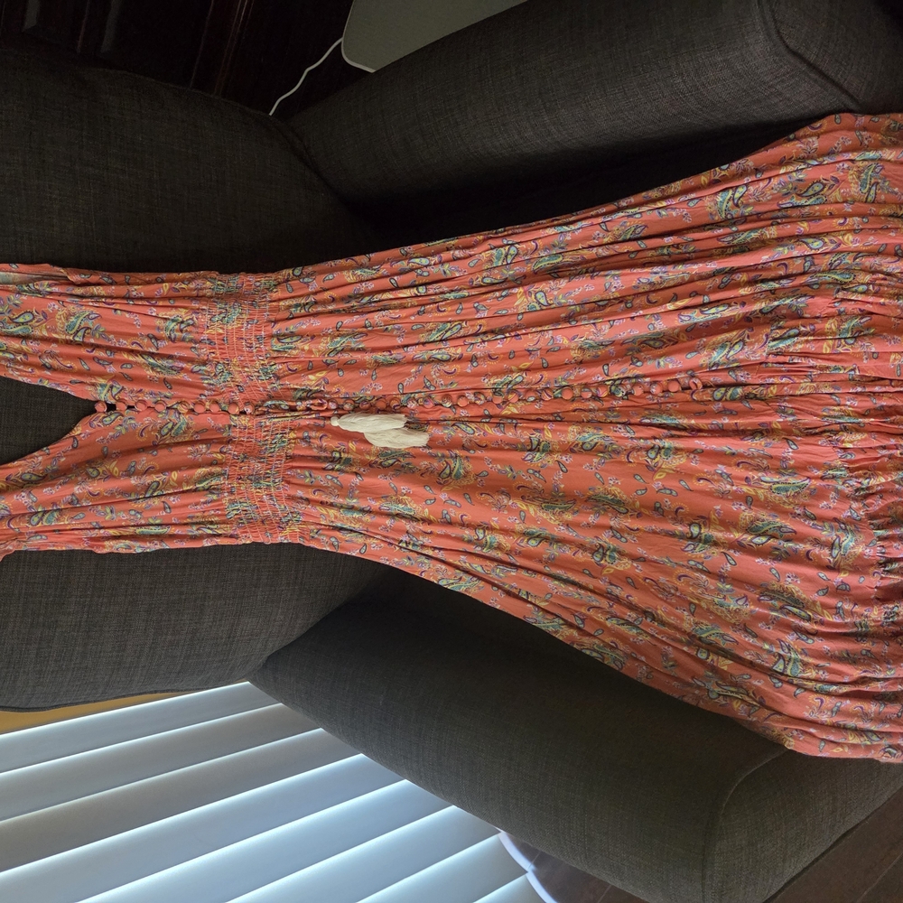Floral Coral Maxi Dress